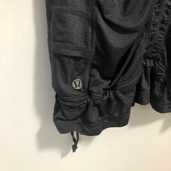 Lululemon Racerback Drawstring Hem Grey Tank Top - Picture 5 of 6